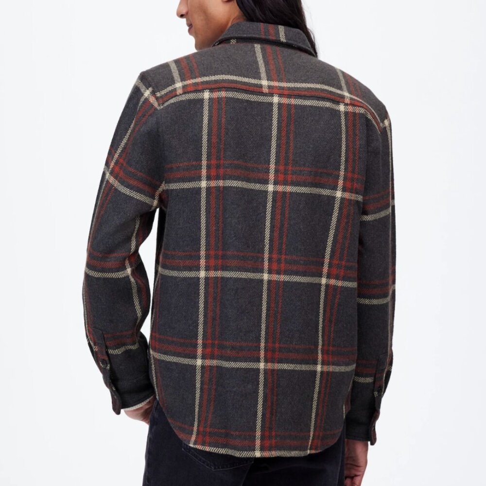 Madewell Brushed Easy Shirt-Jacket in Italian Fabric • size medium • NT033 - Picture 4 of 13